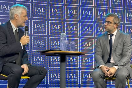 Federico Furiase, director del BCRA, junto a Lucas Pussetto, profesor del IAE Business School