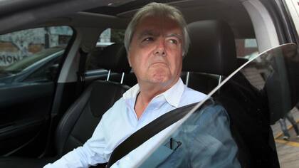 Federico Pinedo, ayer, al salir del Senado donde se reunió con Amado Boudou