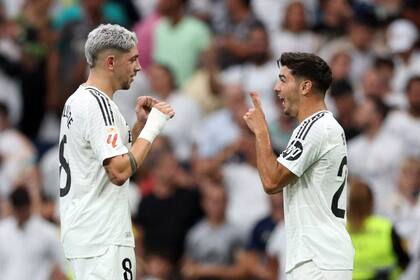 Federico Valverde y Brahim Díaz marcaron un gol cada uno en la última victoria del Real Madrid ante el Valladolid (Violeta Santos Moura/REUTERS)