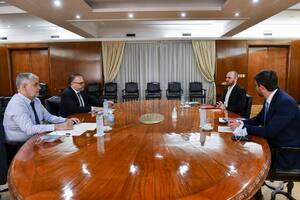 Feletti, Kulfas, Guzmán y Morra reunidos ayer en el Ministerio de Economía