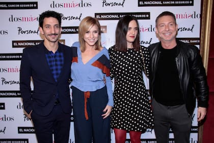 Felices, los cuatro protagonistas del film se reunieron para disfrutar de la version teatral