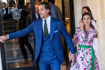 Feliciano López y su mujer, Sandra Gago