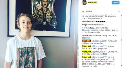 Felipe Fort y su defensa en Instagram