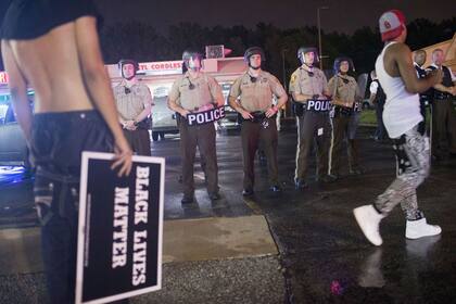 La policía custodió la protesta
