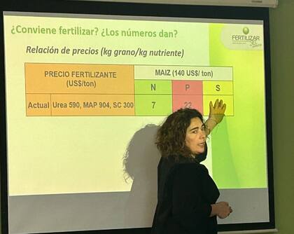 Fernanda González San Juan, directora ejecutiva de Fertilizar, durante su exposición