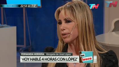Fernanda Herrera, la abogada de José López, en Los Leuco