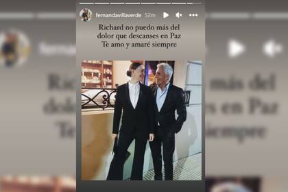 Fernanda Villaverde despidió a Ricardo Piñeiro (Foto Instagram @fernandavillaverde)