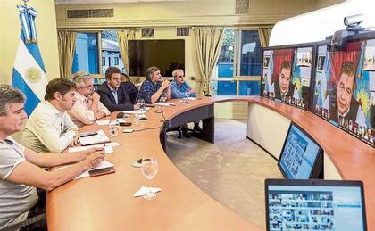 Massa estuvo anoche en la reunión virtual del presidente Alberto Fernández con los intendentes del conurbano
