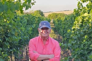 Fernández Núñez en los viñedos de Bessarabia, en la región de Odesa.