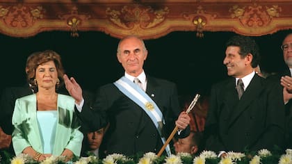 Fernando de la Rúa en la función de gala de su asunción, en 1999
