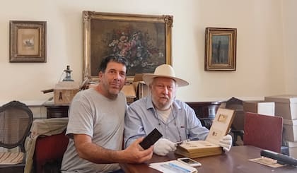 Fernando Gálvez y Abel Alexander, presidente de la Sociedad Iberoamericana de Historia de la Fotografía