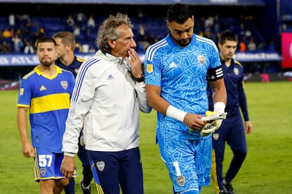 Fernando Gayoso y Sergio Romero en Boca