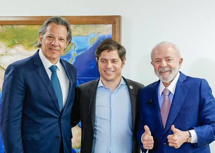 Fernando Haddad (ministro de Hacienda de Brasil), Kicillof y Lula
