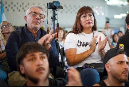 Fernando Miño y Julio Zamora en la presentación de Grabois como candidato a diputado nacional