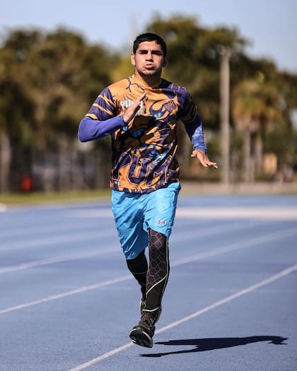 Fernando "Pumita" Martínez, durante su preparación en Estados Unidos