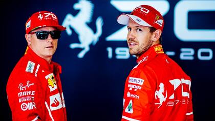 Kimi Raikkonen y Sebastian Vettel, el finlandés resultó el piloto con el que desarrolló mejor química en la Fórmula 1; compartieron 81 grandes premios en Ferrari