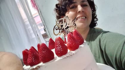 Festejando uno de sus cumpleaños.