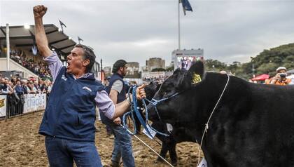 Festejos de la cabaña Tres Marías, en la jura de Angus de ayer