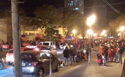 festejos de la hinchada de Colon