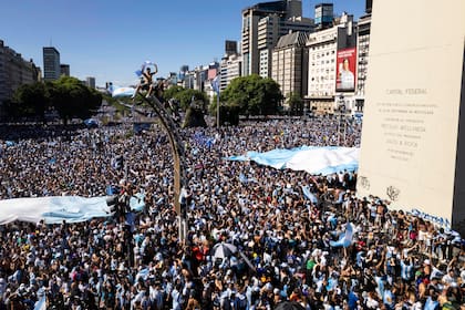 Festejos en el Obelisco