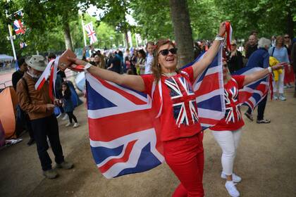 Festejos en la previa del Jubileo de la reina, en Londres. (Photo by Daniel LEAL / AFP)