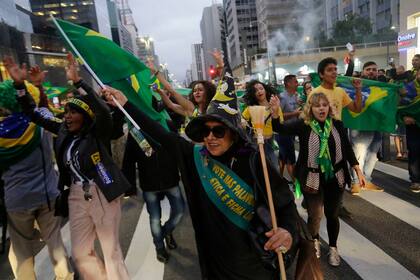 Festejos por el triunfo de Jair Bolsonaro en Brasil