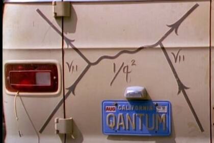 Feynman decoró la camioneta de la familia con sus diagramas.