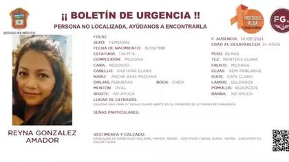 Ficha de búsqueda de Reyna González Amador