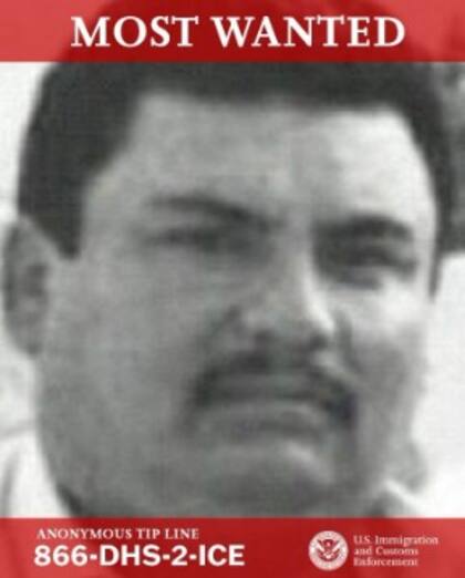 Ficha de recompensa del ICE por Aureliano Guzmán (Instagram @icegov)