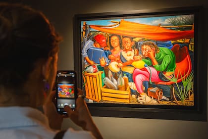 Fidel Fernández en "Arte Actual", una de las exposiciones inauguradas en Pinta Sud Asu en Asunción