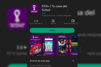 FIFA+ es la app oficial del ente del fútbol (Captura)