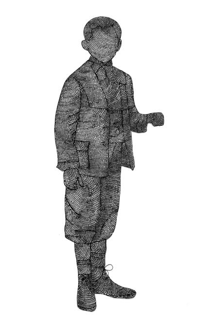 Figura hecha con lapicera 3D, de la serie "Trascendencia", de Belén Castillo
