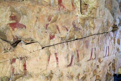 Figuras dentro de la tumba que perteneció a Amenemhat.