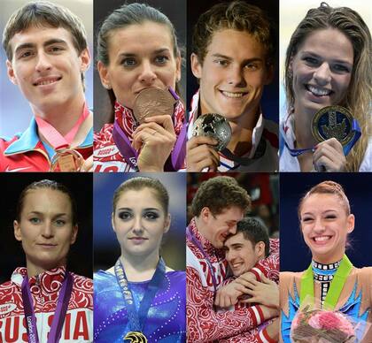 Figuras que quedarían fuera: 1) Sergey Shubenkov (atletismo), 2) Yelena Isinbayeva (atletismo), 3) Vladimir Morozov (natación), 4) Yuliya Efimova (natación), 5) Sofya Velikaya (esgrima), 6) Aliya Mustafina (gimnasia), 7) Dmitriy Muserskiy y Dmitriy Ilinykh (voleibol), y 8) Evgenia Kanaeva (gimnasia)