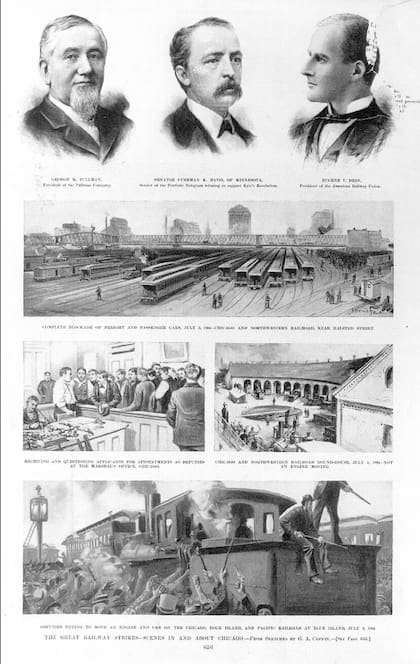 Figuras y escenas clave de la huelga Pullman