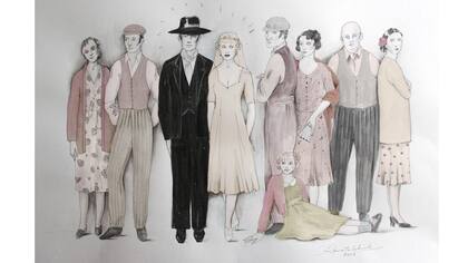 "Figurines que presenté hace unos días para el diseño de vestuario de la ópera Don Giovanni, que abrirá en abril la temporada del Teatro Colón."