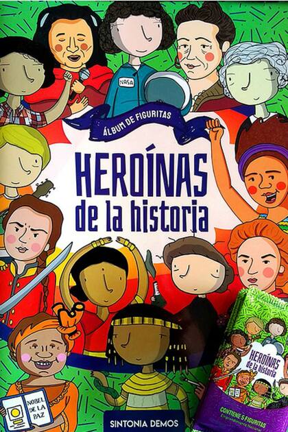 Figuritas y álbum con las heroínas de la historia