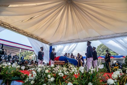 El funeral de Jovenel el presidente asesinado de Haití