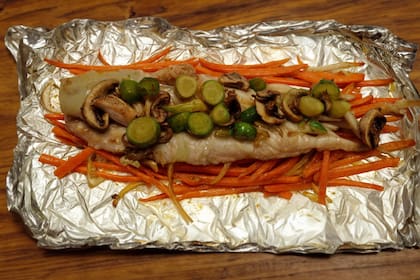 Filet de merluza en papillote