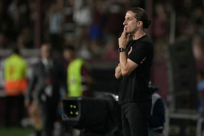 Filipe Luís, durante el partido entre Flamengo y Lanús