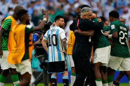 Final del partido entrea Argentina y Arabia Saudita