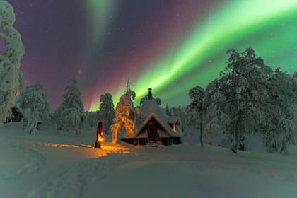 Finlandia es uno de los pocos lugares del mundo desde donde pueden observarse las auroras boreales.