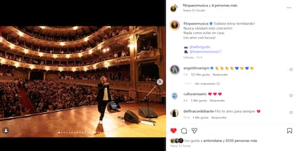 Fito muy emocionado compartió imágenes del show en sus redes