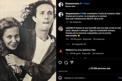Fito Páez le dedicó un sentido mensaje de cumpleaños a Cecilia Roth (Foto Instagram @fitopaezmusica)