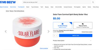 Five Below vende un dupe de una crema corporal de Sephora a US$5