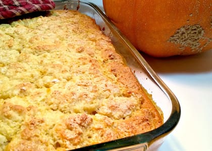 Flan de pescado y calabaza