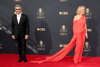 Flashes para dos: Eugene Levy y la ganadora a mejor actriz en 2020, Catherine O'Hara