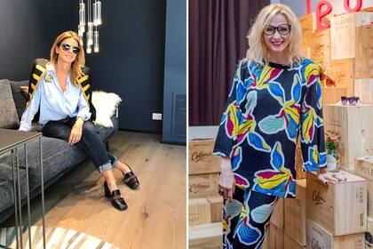 Flavia Palmiero en la apertura de Boconcept Argentina y Carla Czudnowsky en la presentación de la colección de verano de FLEUR