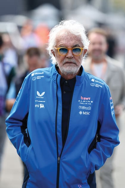 Flavio Briatore, director ejecutivo de Alpine, atento a la pista