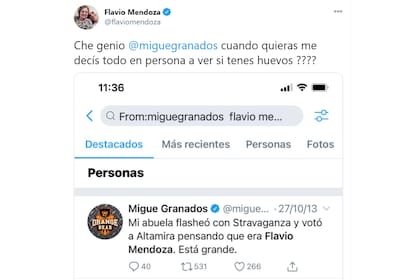 Flavio Mendoza hizo un fuerte descargo luego de que trascendieran los tuits de Migue Granados